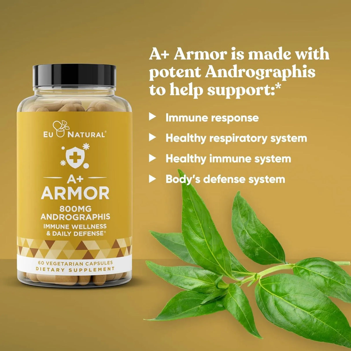 EU NATURAL - Eu Natural A+ Armor Andrographis Pure 800Mg. 60 Capsulas Blandas - The Red Vitamin MX - Suplementos Alimenticios - {{ shop.shopifyCountryName }}