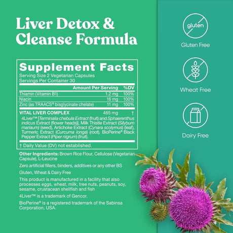 EU NATURAL - Eu Natural Vital Liver Cleanse Detox & Repair 60 Capsulas - The Red Vitamin MX - Suplementos Alimenticios - {{ shop.shopifyCountryName }}