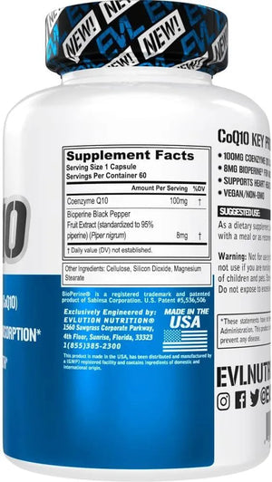 EVLUTION - EVL High Absorption CoQ10 100Mg. 60 Capsulas - The Red Vitamin MX - Suplementos Alimenticios - {{ shop.shopifyCountryName }}