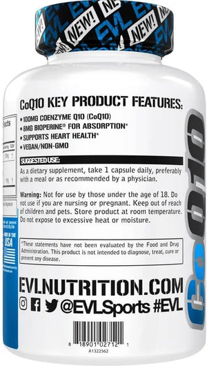 EVLUTION - EVL High Absorption CoQ10 100Mg. 60 Capsulas - The Red Vitamin MX - Suplementos Alimenticios - {{ shop.shopifyCountryName }}