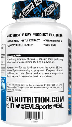 EVLUTION - EVL Silymarin Milk Thistle 60 Capsulas - The Red Vitamin MX - Suplementos Alimenticios - {{ shop.shopifyCountryName }}