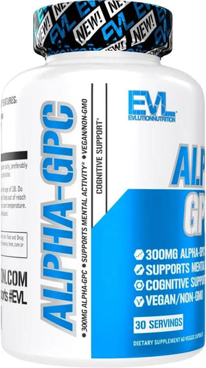 EVLUTION - Evlution Alpha GPC Choline Supplement 600Mg. 60 Capsulas - The Red Vitamin MX - Suplementos Alimenticios - {{ shop.shopifyCountryName }}