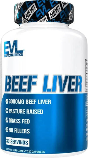 EVLUTION - Evlution Grass Fed Beef Liver 3000Mg. 120 Capsulas - The Red Vitamin MX - Suplementos Alimenticios - {{ shop.shopifyCountryName }}