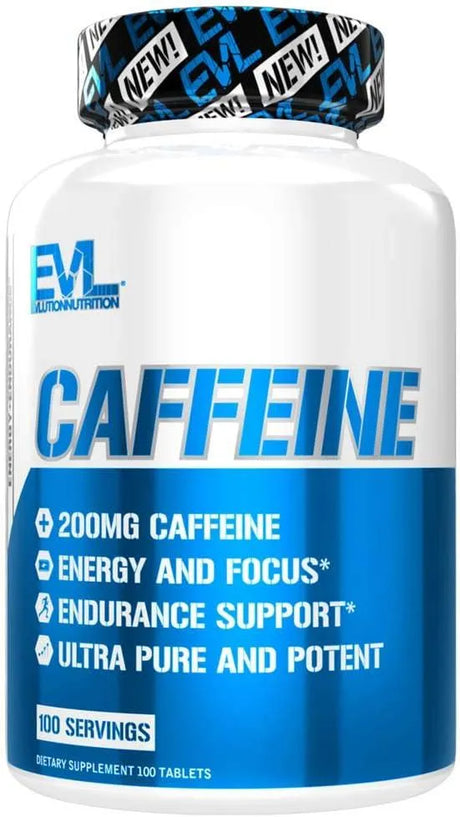 EVLUTION - Evlution Nutrition Caffeine 100 Tabletas - The Red Vitamin MX - Suplementos Alimenticios - {{ shop.shopifyCountryName }}