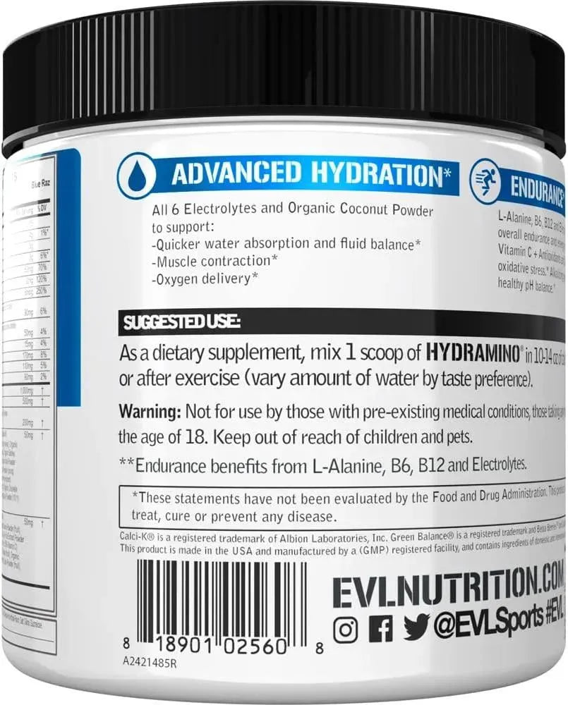 EVLUTION - Evlution Nutrition hydramino Complete Hydration 30 Servicios - The Red Vitamin MX - Suplementos Alimenticios - {{ shop.shopifyCountryName }}