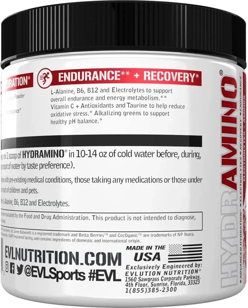EVLUTION - Evlution Nutrition hydramino Complete Hydration 30 Servicios - The Red Vitamin MX - Suplementos Alimenticios - {{ shop.shopifyCountryName }}