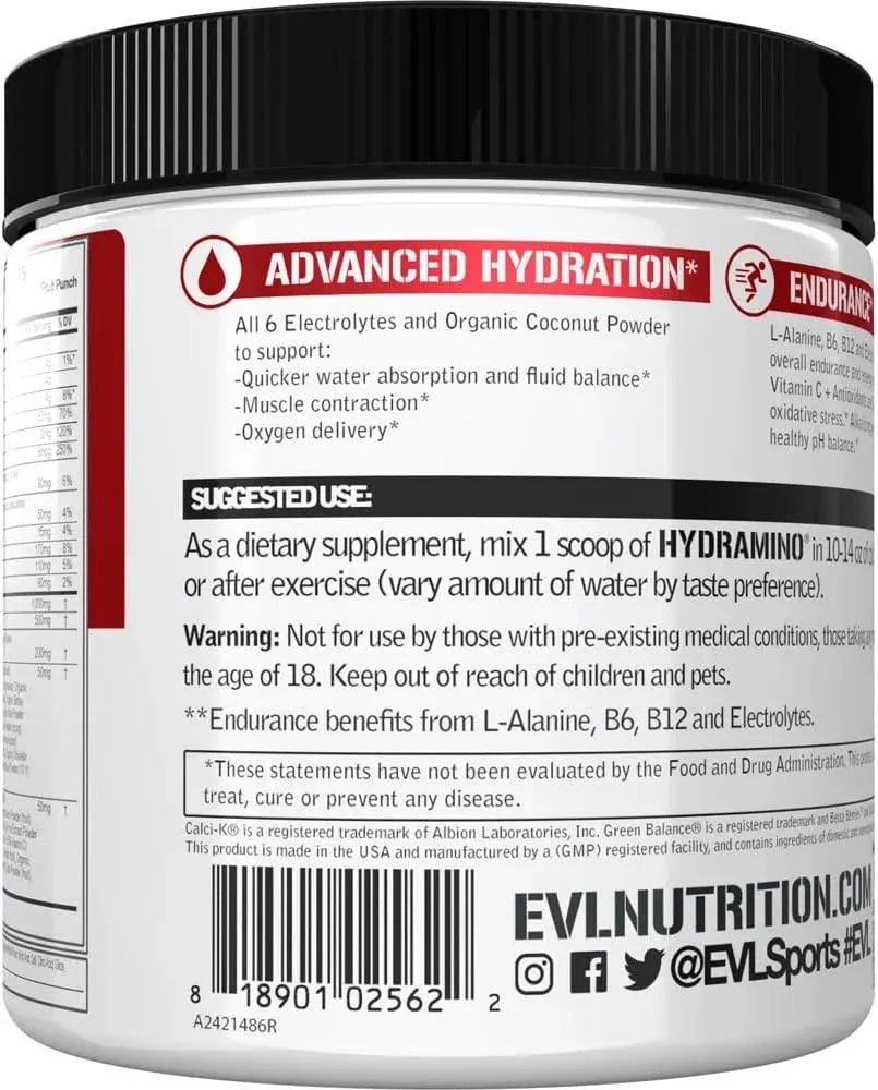 EVLUTION - Evlution Nutrition hydramino Complete Hydration 30 Servicios - The Red Vitamin MX - Suplementos Alimenticios - {{ shop.shopifyCountryName }}