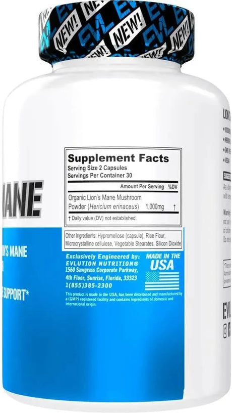 EVLUTION - Evlution Organic Lion’s Mane Mushroom Supplement 60 Capsulas - The Red Vitamin MX - Suplementos Alimenticios - {{ shop.shopifyCountryName }}