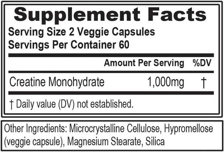 EVLUTION - Evlution Pure Creatine Monohydrate Capsules 1000Mg. 120 Capsulas - The Red Vitamin MX - Suplementos Alimenticios - {{ shop.shopifyCountryName }}