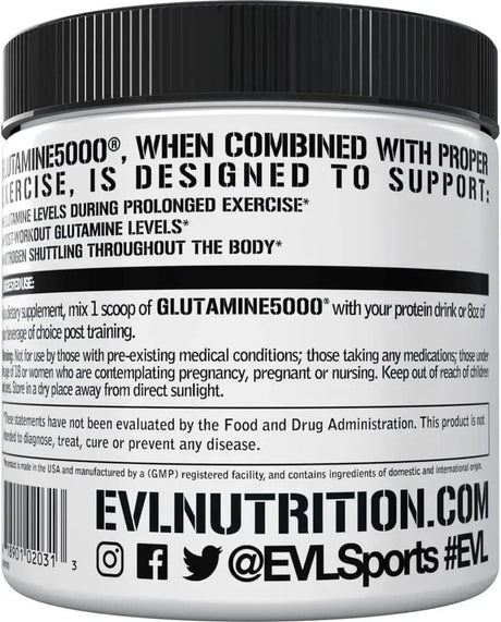 EVLUTION - Evlution Pure Vegan L-Glutamine Powder Supplement 60 Servicios 500Gr. Unflavored - The Red Vitamin MX - Suplementos Alimenticios - {{ shop.shopifyCountryName }}