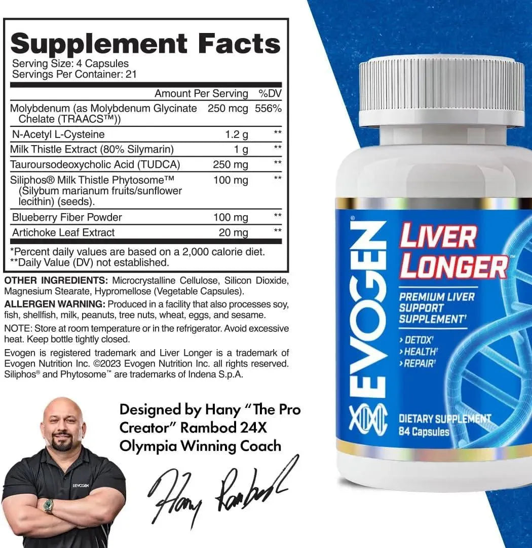 EVOGEN - Evogen Liver Longer 84 Capsulas - The Red Vitamin MX - Suplementos Alimenticios - {{ shop.shopifyCountryName }}