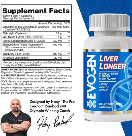 EVOGEN - Evogen Liver Longer 84 Capsulas - The Red Vitamin MX - Suplementos Alimenticios - {{ shop.shopifyCountryName }}