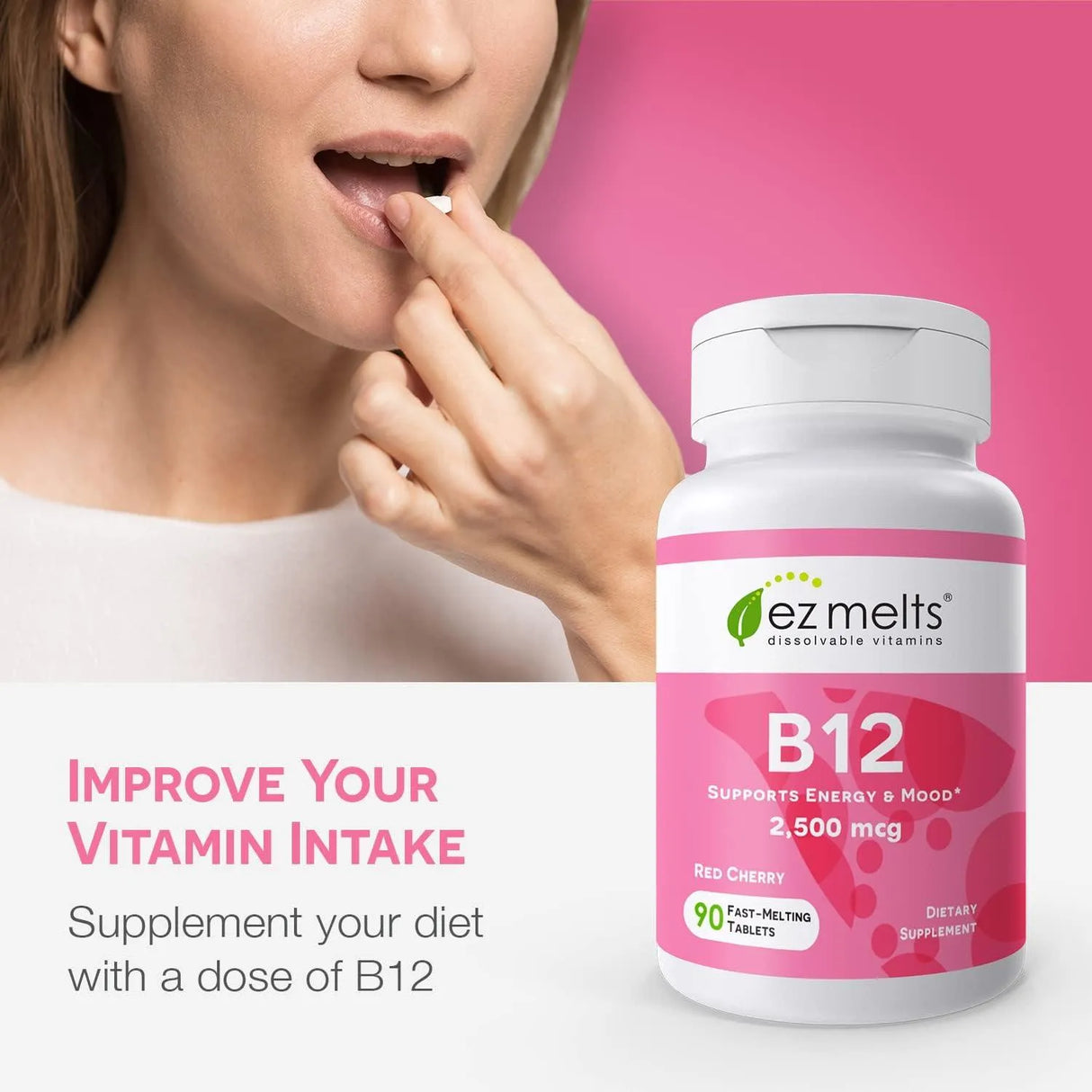 EZ MELTS - EZ Melts Dissolvable B12 Vitamin 2,500mcg 90 Tabletas - The Red Vitamin MX - Suplementos Alimenticios - {{ shop.shopifyCountryName }}