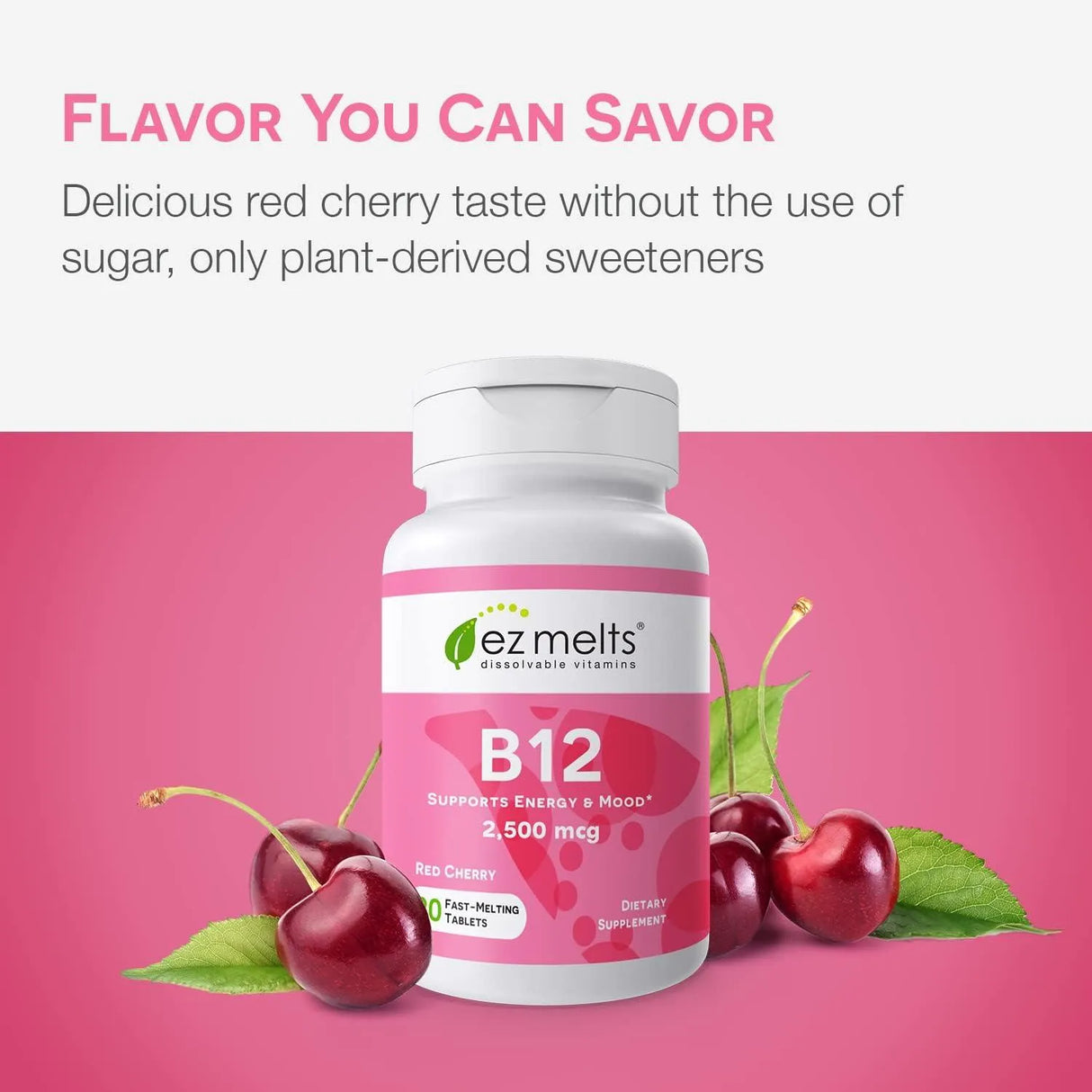 EZ MELTS - EZ Melts Dissolvable B12 Vitamin 2,500mcg 90 Tabletas - The Red Vitamin MX - Suplementos Alimenticios - {{ shop.shopifyCountryName }}