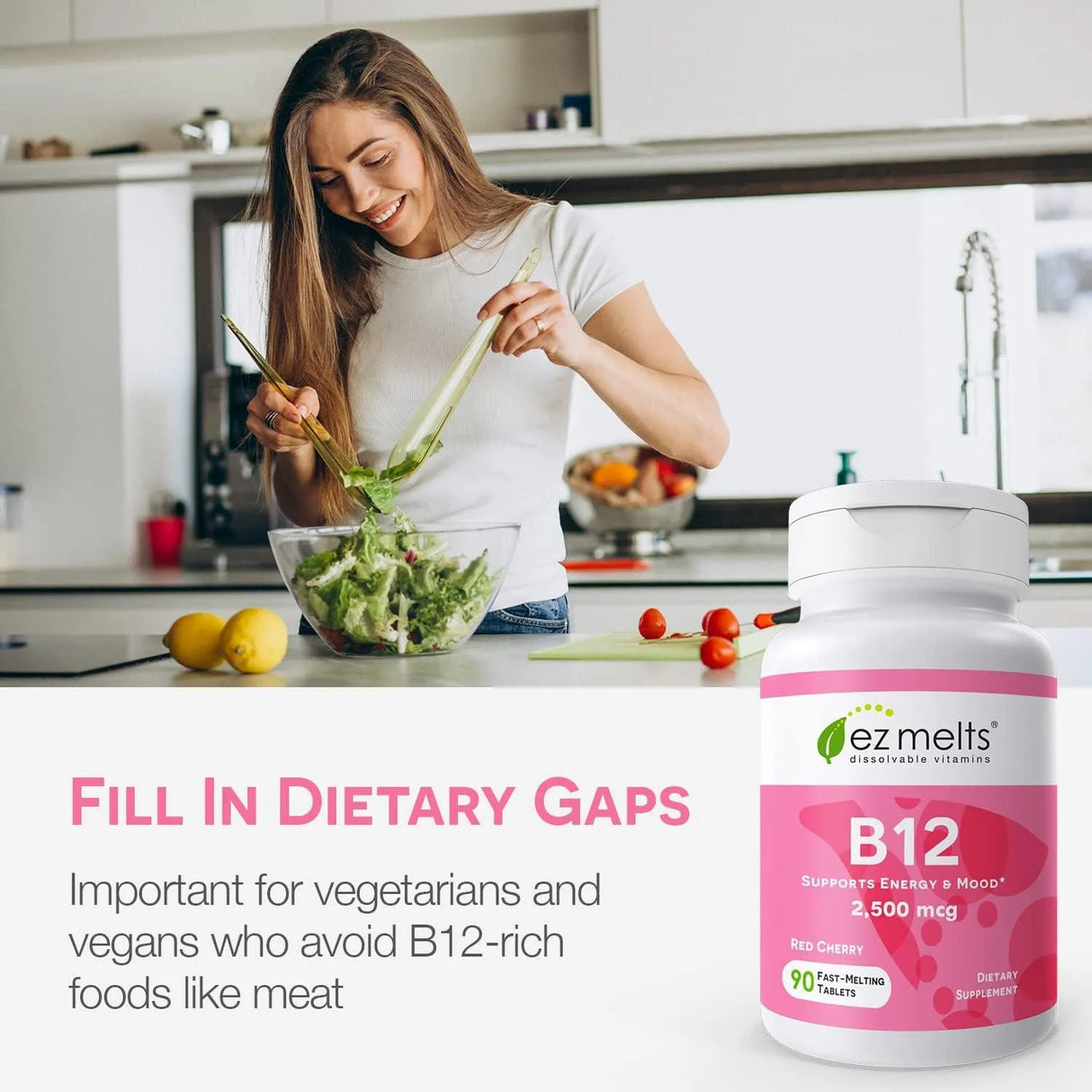 EZ MELTS - EZ Melts Dissolvable B12 Vitamin 2,500mcg 90 Tabletas - The Red Vitamin MX - Suplementos Alimenticios - {{ shop.shopifyCountryName }}