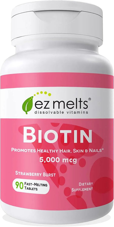 EZ MELTS - EZ Melts Dissolvable Biotin 5,000 mcg 90 Tabletas - The Red Vitamin MX - Suplementos Alimenticios - {{ shop.shopifyCountryName }}