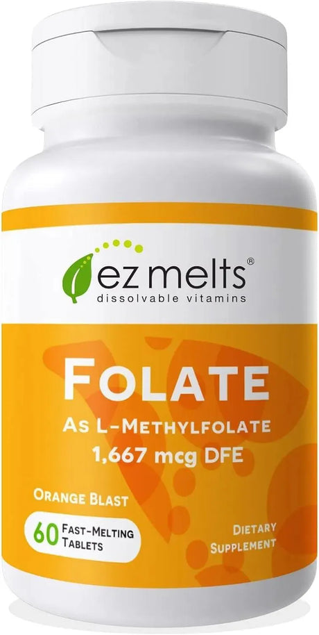 EZ MELTS - EZ Melts Dissolvable Folate 1,667mcg 60 Tabletas - The Red Vitamin MX - Suplementos Alimenticios - {{ shop.shopifyCountryName }}