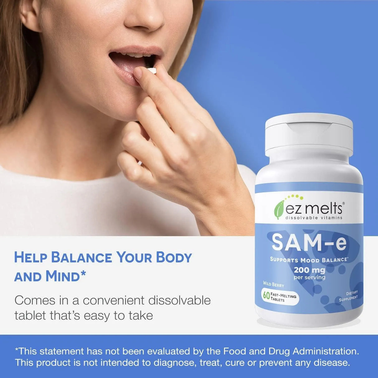 EZ MELTS - EZ Melts Dissolvable SAM-e 200Mg. 60 Tabletas Disolubles - The Red Vitamin MX - Suplementos Alimenticios - {{ shop.shopifyCountryName }}