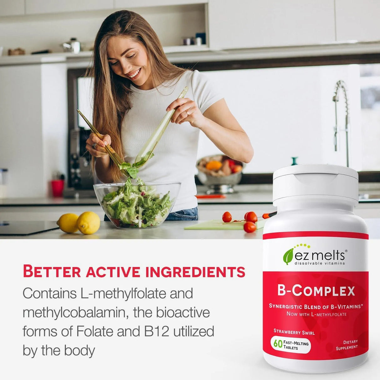 EZ MELTS - EZ Melts Dissolvable Vitamin B-Complex 60 Tabletas - The Red Vitamin MX - Suplementos Alimenticios - {{ shop.shopifyCountryName }}