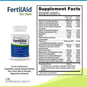 FAIRHAVEN HEALTH - Fairhaven Health FertilAid for Men Prenatal Male Fertility Supplement 90 Capsulas - The Red Vitamin MX - Suplementos Alimenticios - {{ shop.shopifyCountryName }}