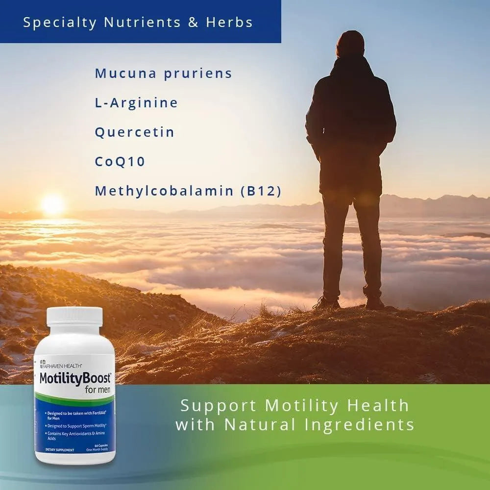 FAIRHAVEN HEALTH - Fairhaven Health MotilityBoost for Men Male Fertility Supplement 60 Capsulas - The Red Vitamin MX - Suplementos Alimenticios - {{ shop.shopifyCountryName }}