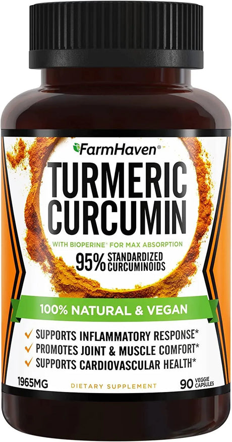 FARMHAVEN - FarmHaven Turmeric Curcumin BioPerine Black Pepper & 95% Curcuminoids 1965Mg. 90 Capsulas - The Red Vitamin MX - Suplementos Alimenticios - {{ shop.shopifyCountryName }}