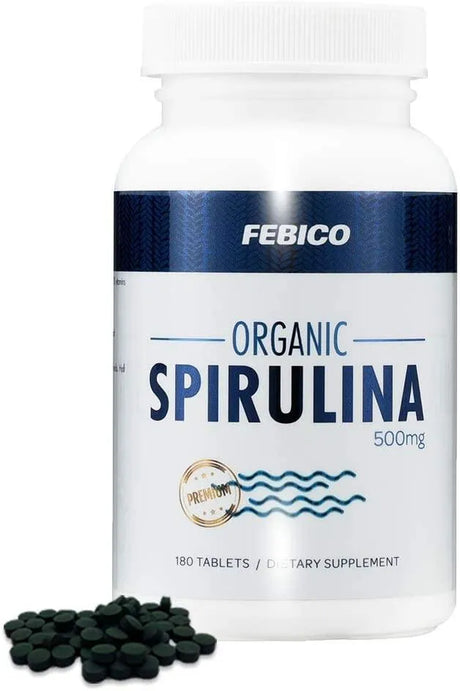 FEBICO - FEBICO Organic Spirulina Tablets 500Mg. 180 Tabletas - The Red Vitamin MX - Suplementos Alimenticios - {{ shop.shopifyCountryName }}