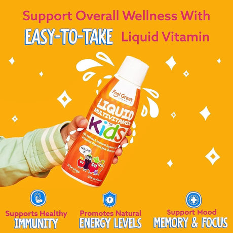 FEEL GREAT - Feel Great Liquid Multivitamin for Kids 480Ml. - The Red Vitamin MX - Suplementos Alimenticios - {{ shop.shopifyCountryName }}