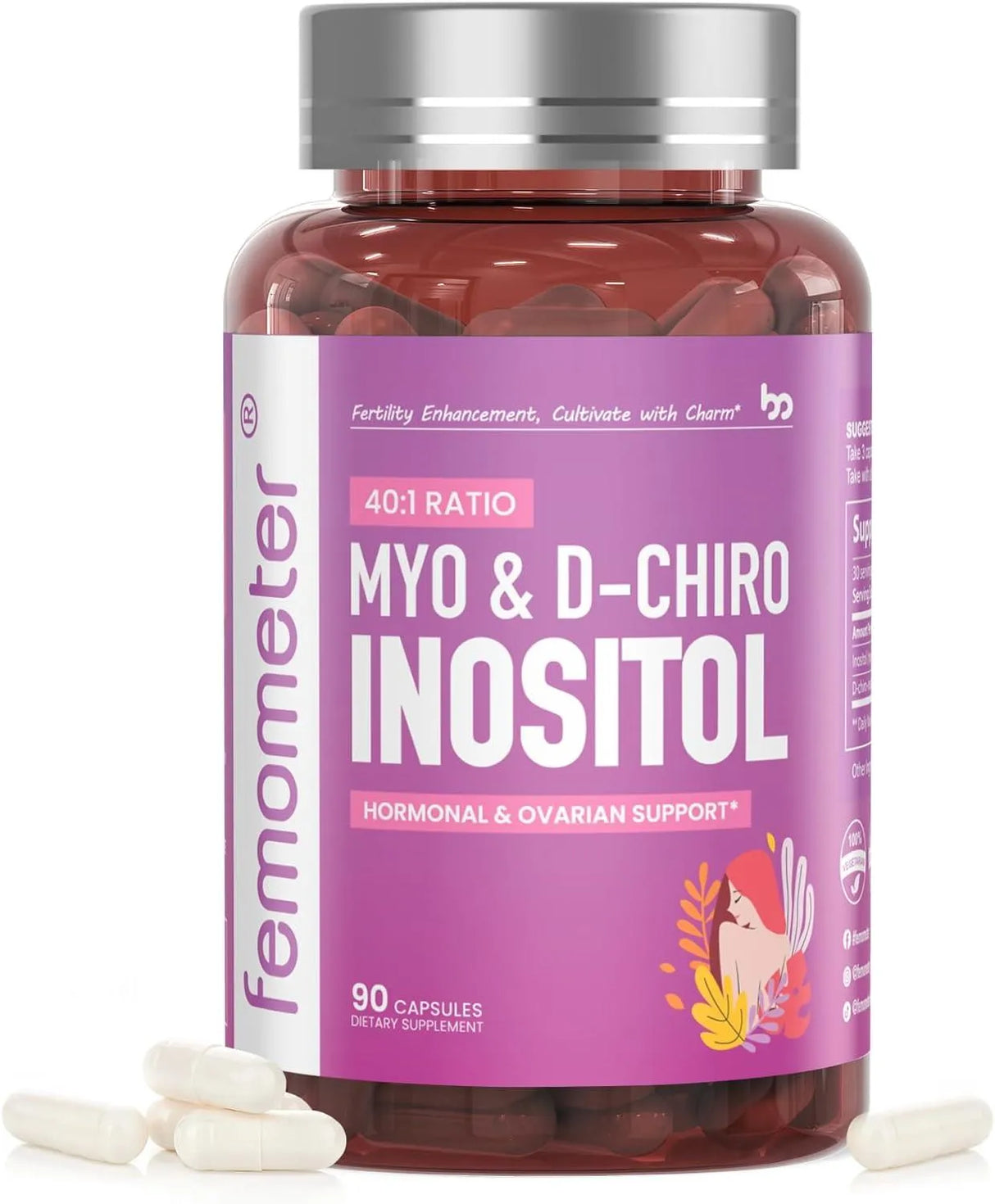 FEMOMETER - femometer Myo Inositol & D-Chiro Inositol 90 Capsulas - The Red Vitamin MX - Suplementos Alimenticios - {{ shop.shopifyCountryName }}