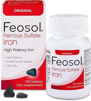 FEOSOL - Feosol Original Iron Supplement Tablets 325Mg. 120 Tabletas - The Red Vitamin MX - Suplementos Alimenticios - {{ shop.shopifyCountryName }}