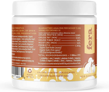 FERA - Fera Pets Organic Probiotics for Dogs & Cats 60 Cucharadas 72Gr. - The Red Vitamin MX - Probióticos Para Perros - {{ shop.shopifyCountryName }}