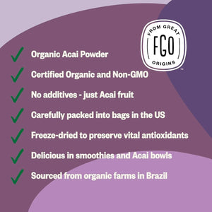 FGO - FGO Organic ACAI Powder 113Gr. - The Red Vitamin MX - Suplementos Alimenticios - {{ shop.shopifyCountryName }}