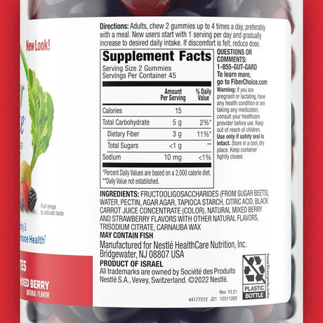 FIBER CHOICE - Fiber Choice 3g Fruity Bites 90 Gomitas 2 Pack - The Red Vitamin MX - Suplementos Alimenticios - {{ shop.shopifyCountryName }}