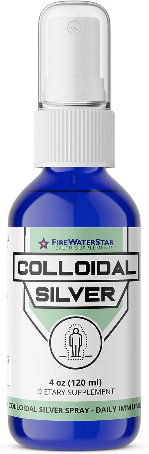 FIREWATERSTAR HEALTH SUPPLEMENTS - FireWaterStar Colloidal Silver Spray 50 PPM 120Ml. - The Red Vitamin MX - Suplementos Alimenticios - {{ shop.shopifyCountryName }}