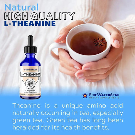 FIREWATERSTAR HEALTH SUPPLEMENTS - FireWaterStar L-Theanine Liquid Drops 200Mg. 60Ml. - The Red Vitamin MX - Suplementos Alimenticios - {{ shop.shopifyCountryName }}