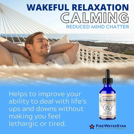 FIREWATERSTAR HEALTH SUPPLEMENTS - FireWaterStar L-Theanine Liquid Drops 200Mg. 60Ml. - The Red Vitamin MX - Suplementos Alimenticios - {{ shop.shopifyCountryName }}