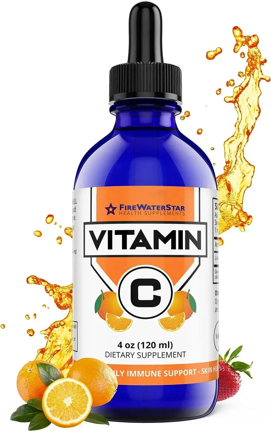 FIREWATERSTAR HEALTH SUPPLEMENTS - FireWaterStar Liquid Vitamin C Drops 120Ml. - The Red Vitamin MX - Suplementos Alimenticios - {{ shop.shopifyCountryName }}