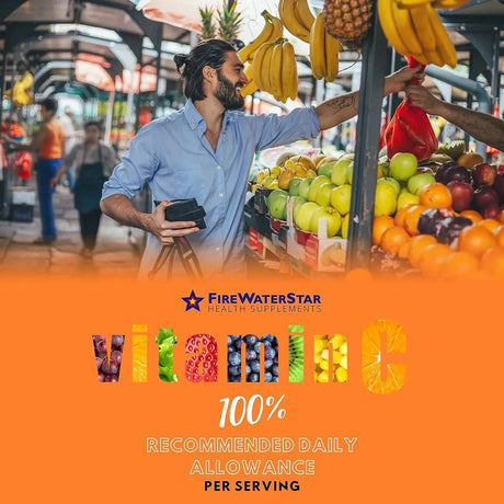 FIREWATERSTAR HEALTH SUPPLEMENTS - FireWaterStar Liquid Vitamin C Drops 120Ml. - The Red Vitamin MX - Suplementos Alimenticios - {{ shop.shopifyCountryName }}