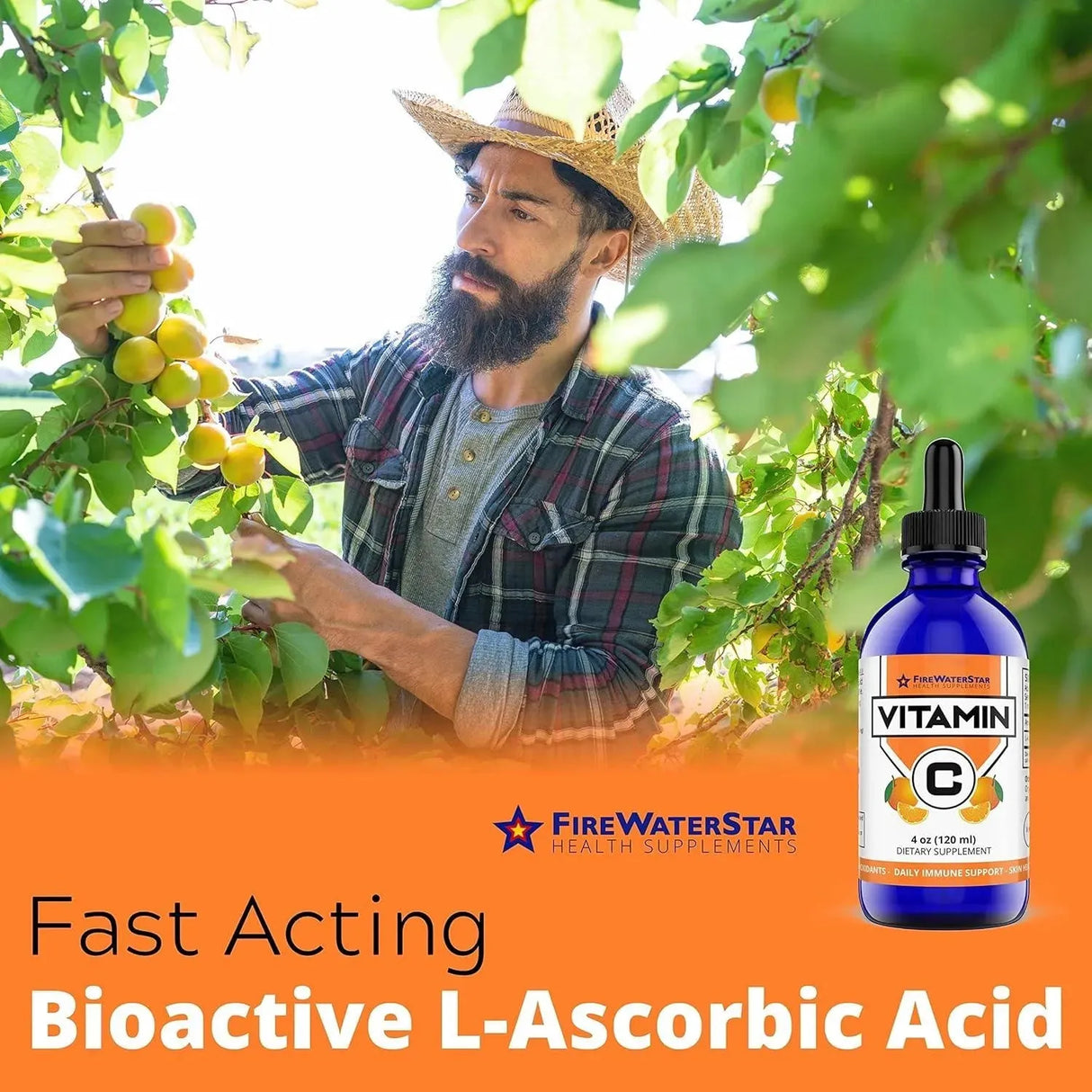 FIREWATERSTAR HEALTH SUPPLEMENTS - FireWaterStar Liquid Vitamin C Drops 120Ml. - The Red Vitamin MX - Suplementos Alimenticios - {{ shop.shopifyCountryName }}