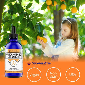 FIREWATERSTAR HEALTH SUPPLEMENTS - FireWaterStar Liquid Vitamin C + Zinc 120Ml. - The Red Vitamin MX - Suplementos Alimenticios - {{ shop.shopifyCountryName }}