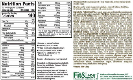 FIT & LEAN - Fit & Lean Meal Shake Fat Burning 10 Servicios 440Gr. Vanilla - The Red Vitamin MX - Suplementos Alimenticios - {{ shop.shopifyCountryName }}