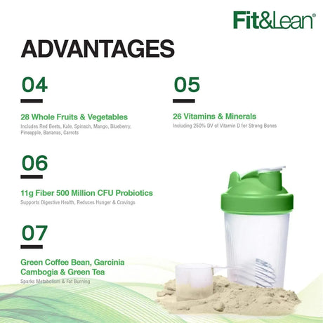 FIT & LEAN - Fit & Lean Meal Shake Fat Burning 10 Servicios 440Gr. Vanilla - The Red Vitamin MX - Suplementos Alimenticios - {{ shop.shopifyCountryName }}