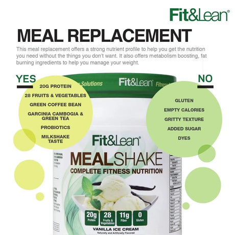 FIT & LEAN - Fit & Lean Meal Shake Fat Burning 10 Servicios 440Gr. Vanilla - The Red Vitamin MX - Suplementos Alimenticios - {{ shop.shopifyCountryName }}