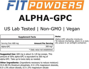 FIT POWDERS - FitPowders Alpha-GPC Powder 125Gr. - The Red Vitamin MX - Suplementos Alimenticios - {{ shop.shopifyCountryName }}