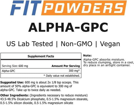 FIT POWDERS - FitPowders Alpha-GPC Powder 125Gr. - The Red Vitamin MX - Suplementos Alimenticios - {{ shop.shopifyCountryName }}