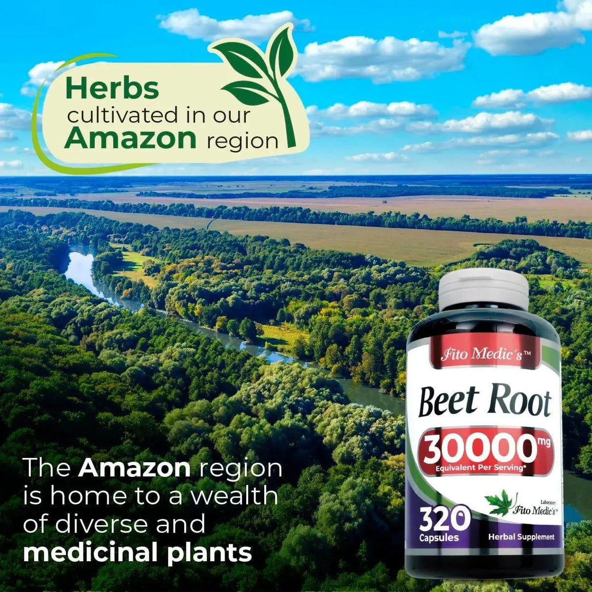 FITO MEDIC´S - FITO MEDIC'S Beet Root 30,000Mg. 320 Capsulas - The Red Vitamin MX - Suplementos Alimenticios - {{ shop.shopifyCountryName }}