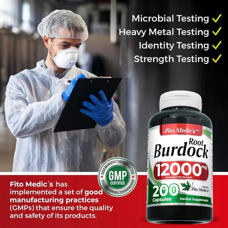 FITO MEDIC´S - FITO MEDIC'S Burdock Root 12,000Mg. 120 Capsulas - The Red Vitamin MX - Suplementos Alimenticios - {{ shop.shopifyCountryName }}