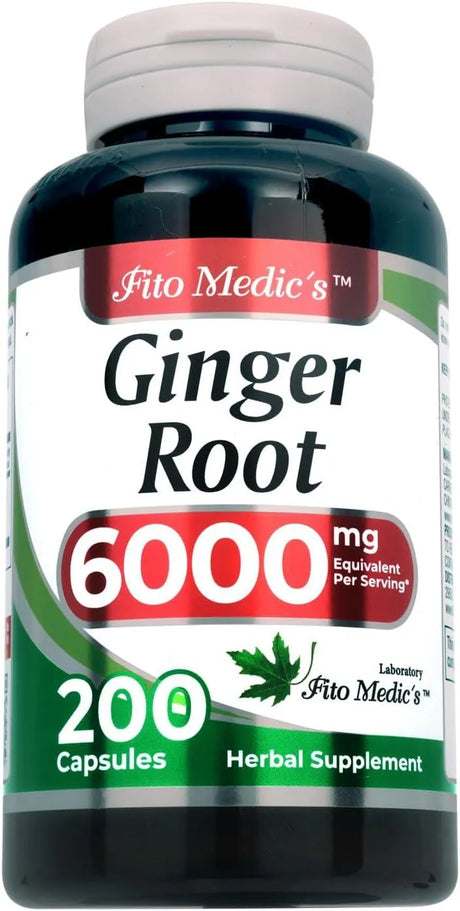 FITO MEDIC´S - FITO MEDIC'S Ginger 6000Mg. 200 Capsulas - The Red Vitamin MX - Suplementos Alimenticios - {{ shop.shopifyCountryName }}