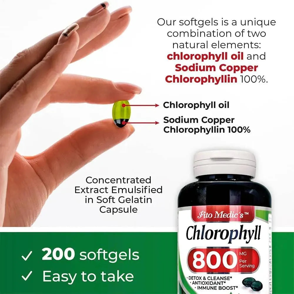 FITO MEDIC´S - Fito Medic´s Lab Chlorophyll 800Mg. 200 Capsulas Blandas - The Red Vitamin MX - Suplementos Alimenticios - {{ shop.shopifyCountryName }}