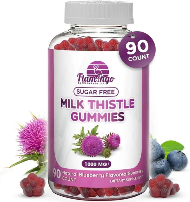 FLAMINGO SUPPLEMENTS - Flamingo Milk Thistle Gummies- Naturally Flavored Sugar-Free 1000Mg. 90 Gomitas - The Red Vitamin MX - Suplementos Alimenticios - {{ shop.shopifyCountryName }}